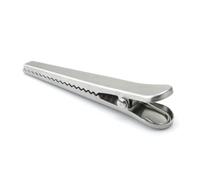 Zerodeko Clip de Fermeture Facile à Nettoyer Alimentaire en Acier Inoxydable Argenté, Pince Cuisine Effet D'étanchéité Maison Cuisine