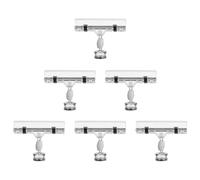 Zerodeko Clip Porte-étiquette Magnétique Argenté 6pcs en Plastique et Acier Inoxydable, Facile à Transporter et Pratique pour L'affichage en Supermarché