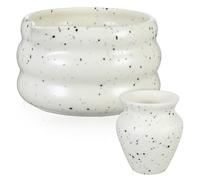 Zerodeko Coffret Thé Matcha Japonerie en Céramique Blanche, Style | Cérémonie Japonaise, Préparation du Matcha, Pièce Décorative Élégante, Robuste et Polyvalente