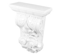 Zerodeko Corbeau Décoratif Sculpté en ABS Blanc Léger de Style Européen Installation Facile Vis, pour Décoration Intérieure et Home-déco