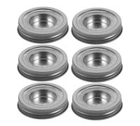 Zerodeko Couvercle pour Bougie Insert Robuste et Élégant 6 Ensembles en Acier Inoxydable Argenté Évite Le Basculement pour Bocaux Standard pour Salle de Bain et Chambre