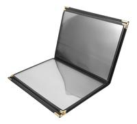 Zerodeko Couverture pour de Menu en Pvc Noir Transparente Résistante à L'usure et Facile à Nettoyer Utilisation Cuisine Professionnelle et Restaurant