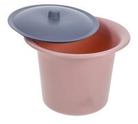 Zerodeko Crachoir en Plastique Compact avec Couvercle, Surface Lisse, Pot à Urine Domestique Pratique pour Femmes Enceintes et Personnes Âgées