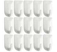 Zerodeko Crochets Adhésifs Muraux Design Adhésif sans Perçage en ABS Blancs pour Rangement Bijoux et Clés Installation Facile, Lot de 24 Pièces pour Organisation Murale
