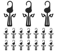 Zerodeko Crochets Porte-Chaussures Organisateur Mural Élagnant en Plastique Noir Lot de 20 Installation Facile sans Outils, Organisateur Mural Élégant pour Rangement de Chaussures