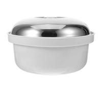 Zerodeko Cuiseur à Riz Acier Inoxydable Argenté, Bol Vapeur Micro-ondes pour Riz et Plats Vapeur, Cuisson Rapide, Facile à Nettoyer, Adapté Cuisine Familiale