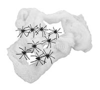 Zerodeko Décoration avec Araignées Factices en Coton Blanche Toile D'araignée Halloween Installation Facile et Réutilisable pour Intérieur et Farces Effrayantes
