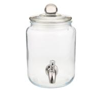 Zerodeko Distributeur de boissons en verre pour réfrigérateur : distributeur de boissons de 1,5 L/0,4 gallon avec robinet en acier inoxydable étanche et couvercle hermétique - bocal à thé