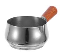 Zerodeko Distributeur de Sauce en Acier Inoxydable 120ml avec Poignée en Bois Ergonomique, Design Moderne et Facile à Nettoyer pour Repas Occidentaux et Restaurant