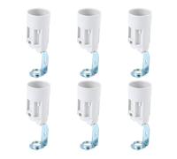 Zerodeko Douille d'ampoule E14, Adaptateur de douille pour candélabre, 6pcs, plastique et cuivre, facile à installer, pour remplacement de douille de candélabre, lustre et kit de lampe