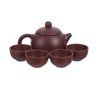 Zerodeko Ensemble de 1 théière Zisha de 15 cl (5 oz) en argile | Accessoires pour thé Kungfu en argile violette, décoration de table, cadeau de pendaison de crémaillère japonaise, jardin zen