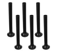 Zerodeko Ensemble De 6 Piquets de Fixation en Pvc Noir pour Lampe Torche ou Lampe Flamme, Base Ronde et Tube Rond, Maniement Facile, Adaptés pour Patios et Usage Extérieur