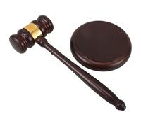 Zerodeko Ensemble Maillet et Bloc en Bois pour Juge Marteau Élégant, Solide et Polyvalent, pour Procédures Légales et Ventes aux Enchères Professionnelles