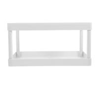 Zerodeko Étagère de Rangement Stable et Facile à Nettoyer pour Salle de Bain en Plastique Blanc Double Niveau, pour Balcon ou Salon