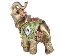 Zerodeko Figurine D'éléphant en Résine Délicate pour Décoration Intérieure de Bureau, Ornement Réaliste et Élégant, pour Étude ou Mariage