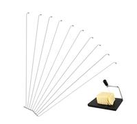 Zerodeko Fil de Coupe Foie Gras en Bloc Pratique et Ergonomique Fil Marbre en Acier Inoxydable Trancheuse à Fromage pour Cuisines à Domicile