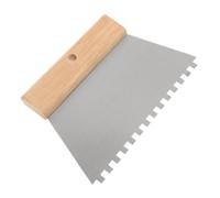 Zerodeko Grattoir à Peinture Lame en Acier au Carbone Dentelée, Manche en Bois Ergonomique, Outil pour Appliquer Enduit et Enlever Vieille Pâte, Usage Rénovation Murale