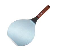 Zerodeko grattoir en métal spatule à pizza pâtisserie Sushi cache-tétons pâtés spatule pelle à pizza transfert de pelle à gâteau rond serveur manche en bois spatule à gâteau