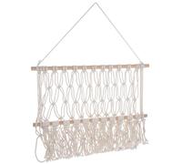 Zerodeko Hamac de Rangement Mural Étagère Multifonction en Coton Beige Tissé la Main Organise Jouets et Magazines Design Simple et Élégant pour Chambre D'garçon et Filles