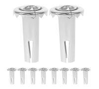 Zerodeko Inserts de Manchon de Roulette en Fer Argenté Compatibilité Polyvalente et Support Renforcé 10pcs Accessoires pour Tiges de Roulette pour Meubles