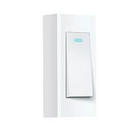 Zerodeko Interrupteur Mural Unipolaire Blanc Mini Ultra-Fin Bouton-Poussoir Simple pour Éclairage Domestique Panneau Compact Monophasé Usage Quotidien Léger Accessoire D’Éclairage