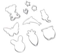 Zerodeko Kit 10 Pièces Emporte-pièces en Acier Inoxydable Forme Lapin, Coupe Nette et Démoulage Facile, pour Décoration de Gâteaux et Biscuits