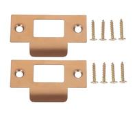 Zerodeko Kit de Renforcement de Porte 2 Plaques de Gâche Extérieur en Acier Inoxydable Solide pour Prévenir L'accès Non Autorisé