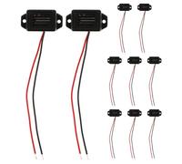 Zerodeko Lot de 10 avertisseurs sonores puissants, 9 V, Noirs, électroniques, avec sirène Active, pour camions et engins.