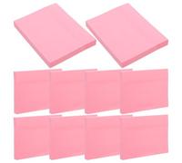 Zerodeko Lot de 10 blocs-notes adhésifs roses, 7,6 x 10,2 cm | 100 feuilles par paquet, idéales pour les notes de cours, les fiches de recettes, les pense-bêtes, papier lisse, convient