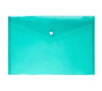 Zerodeko Lot de 12 Chemises Cartonnées A4 en Pp Bleu avec Bouton Pression, Dossier de Fichiers de Bureau Rangement Facile des Documents