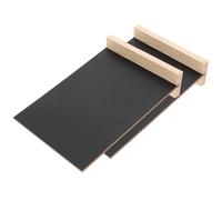 Zerodeko Lot de 2 Mini-panneaux Ardoise en Bois Foncé avec Support Chevalet, Facile à Entretenir, Design Rectangulaire Élégant pour Décoration Maison et Hôtel