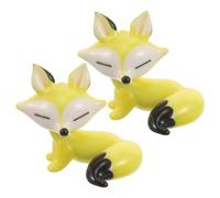 Zerodeko Lot de 2 Miniatures de Renards en Verre - Sculptures de Renard en Verre Artisanales à Collectionner pour Bureau - Figurines animales Uniques pour Cadeaux de fêtes et réunions