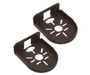 Zerodeko Lot de 2 Supports muraux pour caméra de sécurité, Supports muraux en Plastique pour Moniteur avec Clips de câble, de Surveillance Polyvalent avec Petite étagère pour Chambre, Cuisine ou