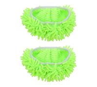 Zerodeko Lot de 2 Tapis de Serpillère en Chenille Lavables Réutilisables pour Nettoyage Humide et Sec Compatible Balai 25,4x11,5 Cm Sols Durs et Marbre