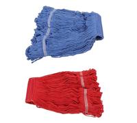 Zerodeko Lot de 2 Têtes de Rechange pour Balai Serpillière Commercial en Polyester et Coton, Lavables et Efficaces pour Sols Durs et Fissures, pour Équipes de Nettoyage Professionnel