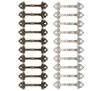 Zerodeko Lot de 20 Poignées de Tiroir en Alliage de Zinc Argenté, Mini Poignées Décoratives Pratiques pour Meubles et Tiroirs, Usage Domestique Design Rétro Élégant