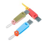 Zerodeko Lot de 3 Brosses de Nettoyage Multifonctionnelles pour Couvercles de Tasses Brosse en Plastique Design Pratique pour Bouteilles et Tasses Nettoyage Détails des Appareils Cuisine