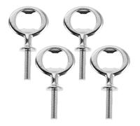 Zerodeko Lot de 4 ouvre-bouteilles en alliage de zinc - Insert plat fileté argenté pour ouvre-bouteille de vin - Outil de bar professionnel à longue tige pour barman amateur et accessoires de