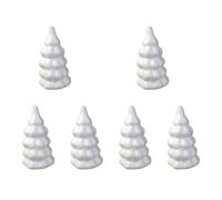 Zerodeko Lot de 6 Ornements de Noël en Mousse Blanche D'arbre, Décoration Créative pour Garçon et Filles, pour Bureau et Fête