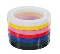 Zerodeko Lot de 7 Rouleaux de Ruban Adhésif Pet Résistant Chaleur 10mm X 66m pour Tableau Blanc et Surfaces Variées, Adhérence Forte sans Résidu, Bureaux et Environnements Industriels