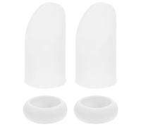 Zerodeko Manchons de Bec de Théière en Silicone Blanc, 4 Pièces, Protection Anti-brûlure et Anti-poussière, Faciles à Nettoyer, Compatibles Plusieurs Tailles de Théières Élégantes