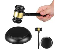 Zerodeko Marteau de Juge en Bois Foncé pour Réunions, Son Clair | Maillet de Juge, Usage Quotidien Pratique, Finition sans Bavure, Prise en Main Confortable, Style Discret