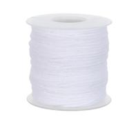 Zerodeko Mèche de Bougie Ronde en Coton Blanc Allumage Fluide et Stabilité Renforcée pour Lampes à Huile et Bougies Parfumées de Bureau