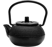 Zerodeko Mini Théière en Fonte Noire Rétro Infuseur Amovible, Décor Vintage pour Maison, Service à Thé Miniature en Fer, Accessoire pour Salon de Thé