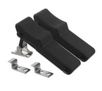 Zerodeko Moraillon à Pince en Acier Inoxydable Caoutchouc, Loquet de Porte à Bascule Caché, Absorption des Vibrations et Structure Compacte, Pack de 2 Pièces Noir