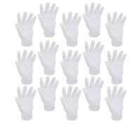 Zerodeko Moufles de Travail pour Protection des Mains en Coton Blanc Légers et Finement Travaillés Adaptés aux Travaux Industriels Construction