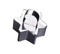 Zerodeko Moule à Gâteau D'étoile à Six Branches avec Poussoir Multifonctionnel en Acier Inoxydable pour Biscuits, Chocolat et Fabrication de Sushi