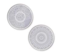 Zerodeko Moule à sous-Verres Antiadhésif et Réutilisable Rond en Silicone 2pcs pour Résine Époxy pour Bricolage Artisanal et Présents Faits Main