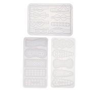 Zerodeko Moule en Silicone pour DIY et Création Artisanale Résistant à L'usure Réutilisable 3pcs pour Pince à Cheveux