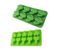 Zerodeko Moules en Silicone Lot de 2 Couleur Aléatoire Multi-trous Forme Cactus et Cocotier Démoulage Facile pour Pâtisserie Maison et Professionnelle pour Décoration de